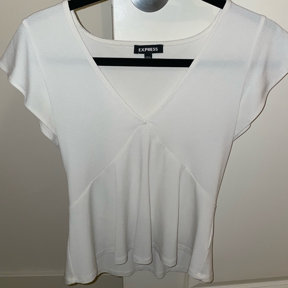 White Peplum top